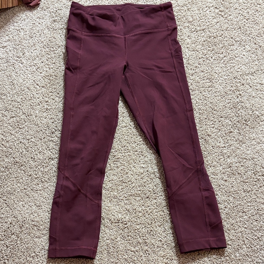 Burgundy Lululemon Leggings